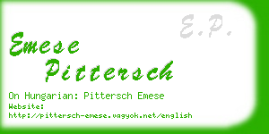 emese pittersch business card